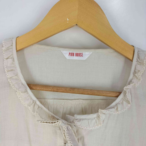 ピンクハウス PINK HOUSE 23AW フリル使いローンブラウス レディース