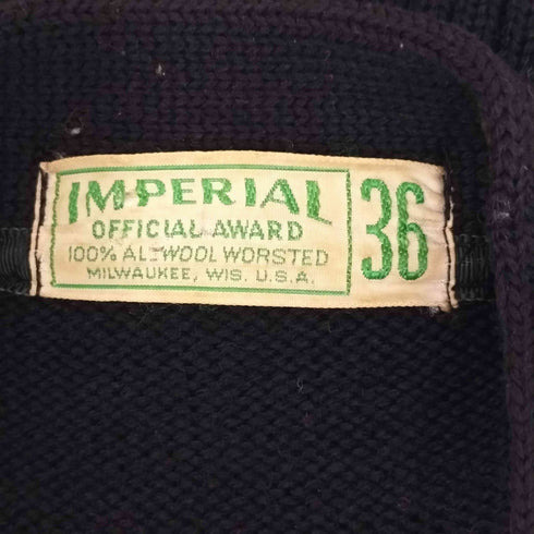 IMPERIAL ウールレタードカーディガン メンズ 36