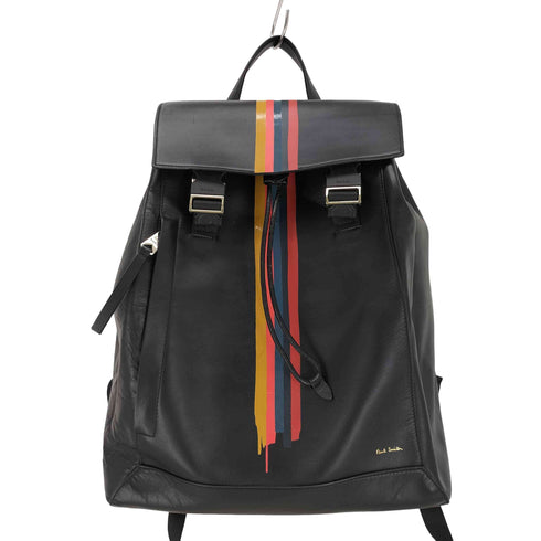 ポールスミス Paul Smith Painted Stripe Leather Backpack メンズ
