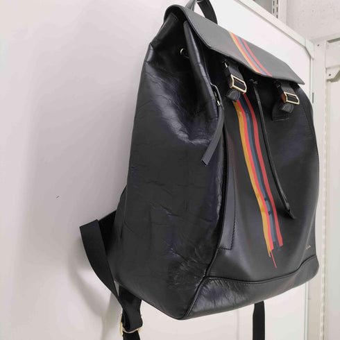 ポールスミス Paul Smith Painted Stripe Leather Backpack メンズ