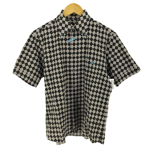 バーバリーブラックレーベル BURBERRY BLACK LABEL ダイヤチェック 半袖 BDシャツ メンズ JPN:3