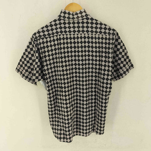 バーバリーブラックレーベル BURBERRY BLACK LABEL ダイヤチェック 半袖 BDシャツ メンズ JPN:3