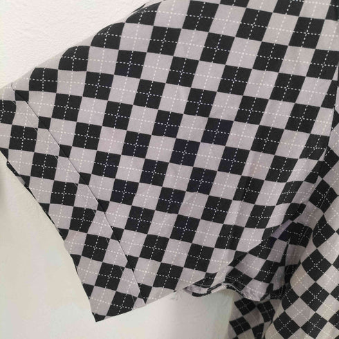 バーバリーブラックレーベル BURBERRY BLACK LABEL ダイヤチェック 半袖 BDシャツ メンズ JPN:3