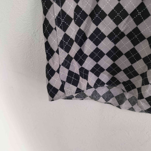 バーバリーブラックレーベル BURBERRY BLACK LABEL ダイヤチェック 半袖 BDシャツ メンズ JPN:3