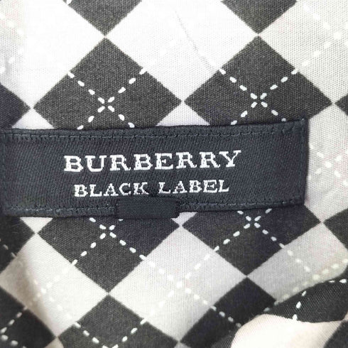 バーバリーブラックレーベル BURBERRY BLACK LABEL ダイヤチェック 半袖 BDシャツ メンズ JPN:3