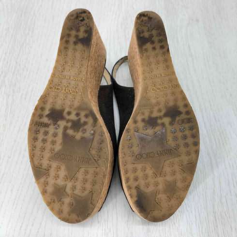 ジミーチュウ JIMMY CHOO オープントゥ ウェッジソール サンダル レディース EUR:36