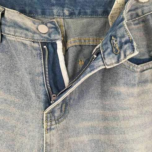 ペイント加工 デニムパンツ レディース
