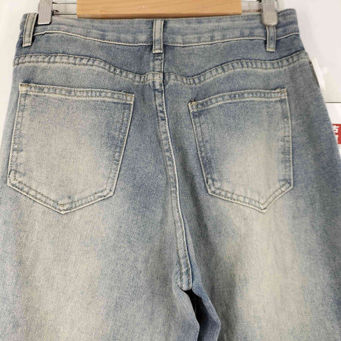 ペイント加工 デニムパンツ レディース