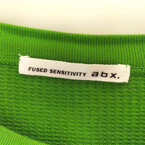 fused sensitivity abx ワッフル 生地 クルーネック ロングスリーブ シャツ Y2K レディース 3