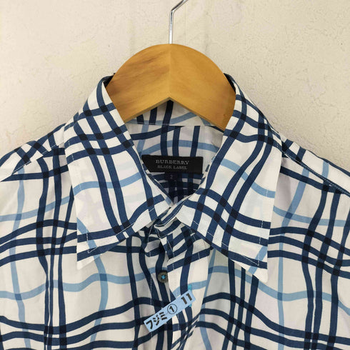 バーバリーブラックレーベル BURBERRY BLACK LABEL チェック柄 半袖 シャツ メンズ JPN:2
