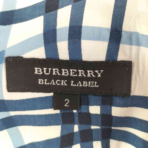バーバリーブラックレーベル BURBERRY BLACK LABEL チェック柄 半袖 シャツ メンズ JPN:2