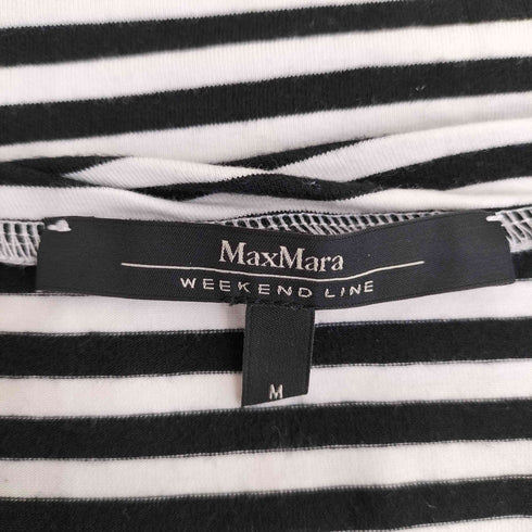 マックスマーラウィークエンド MAX MARA WEEKEND 蝶 パピヨン ラインストーン ボーダー Tシャツ レディース import:M