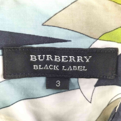 バーバリーブラックレーベル BURBERRY BLACK LABEL ロゴ刺繍 総柄 半袖 シャツ メンズ JPN:3