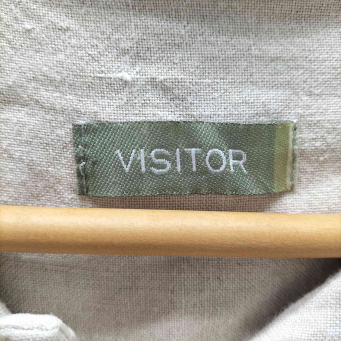 VISITOR 半袖 リネンシャツ メンズ import:L