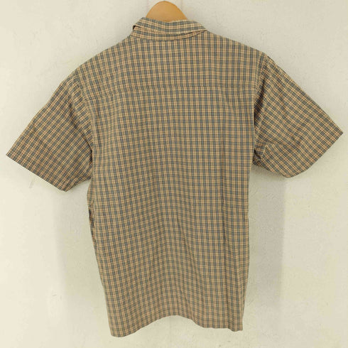 バーバリーブラックレーベル BURBERRY BLACK LABEL ノバチェック ジップアップ 半袖 シャツ メンズ JPN:2