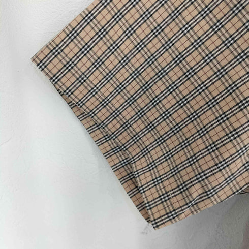 バーバリーブラックレーベル BURBERRY BLACK LABEL ノバチェック ジップアップ 半袖 シャツ メンズ JPN:2