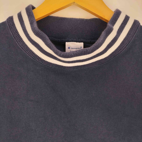チャンピオン Champion ロゴ刺繍 リブライン モックネック トレーナー スウェット メンズ import:XL
