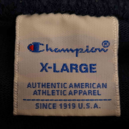 チャンピオン Champion ロゴ刺繍 リブライン モックネック トレーナー スウェット メンズ import:XL