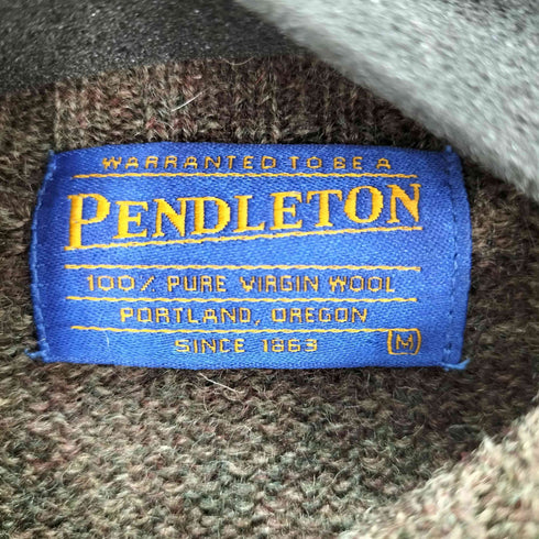 ペンドルトン PENDLETON シェットランドウール クルーネック ニットセーター メンズ M