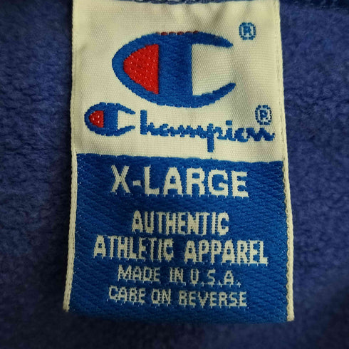 チャンピオン Champion 90s USA製 ロゴ刺繍 前Vガゼット プルオーバーパーカー メンズ import:XL