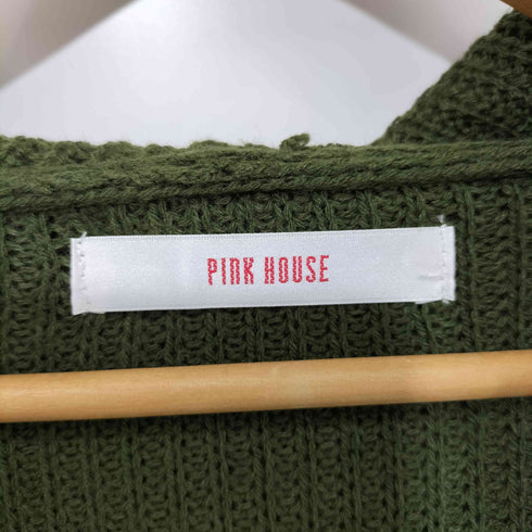 ピンクハウス PINK HOUSE アクリル フーデッド カーディガン ボレロ レディース