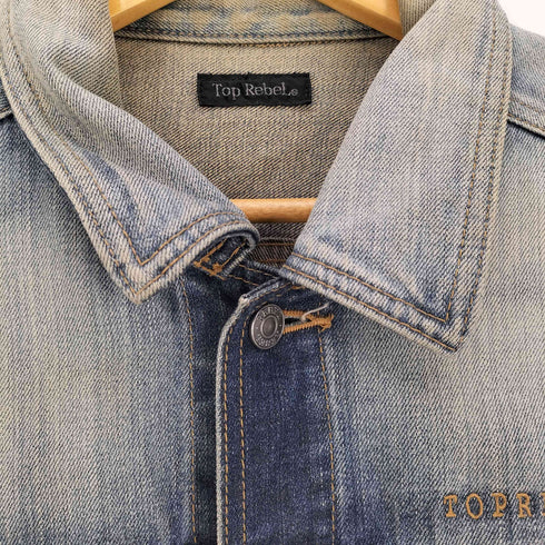 TOP REBEL USED加工 デニムジャケット メンズ