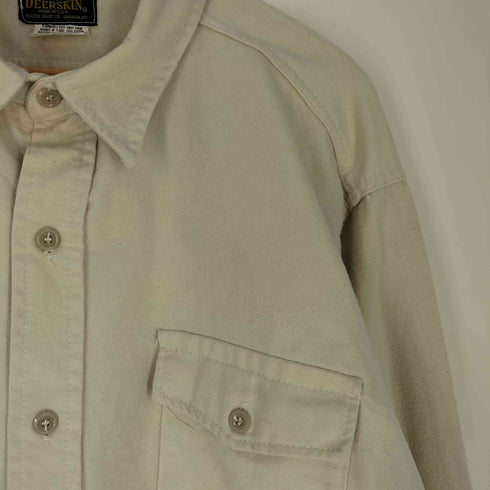 DEERSKIN USA製 シャモアクロス レギュラーカラーシャツ メンズ 2X-LARGE