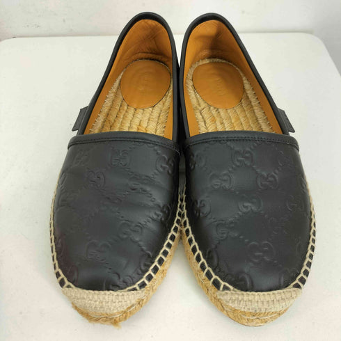 グッチ GUCCI レザー シグネイチャー エスパドリーユシューズ レディース 37