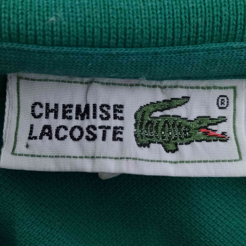 シュミーズラコステ CHEMISE LACOSTE ロゴ刺繍 鹿の子 半袖ポロシャツ メンズ JPN:4
