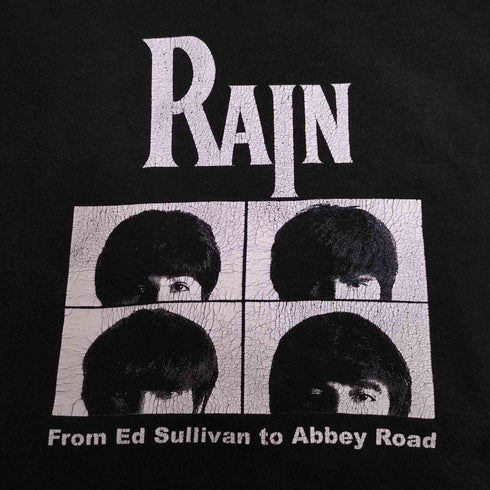 バンドプリント Tシャツ RAIN FROM ED SULLIVAN TO ABBEY ROAD メンズ