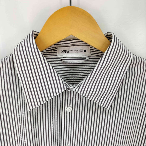 ザラ ZARA ストライプシャツ メンズ import:L