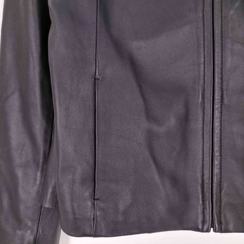ユナイテッドアローズグリーンレーベルリラクシング UNITED ARROWS green label relaxing CB SHEEP レザー ノーカラー ジャケット レディース JPN:38