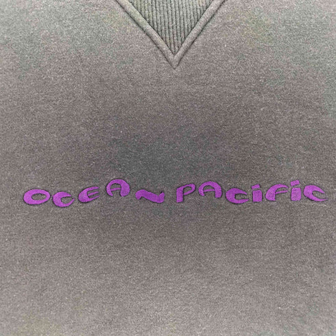 オーシャンパシフィック Ocean Pacific 00s ロゴ刺繍 プリントクルーネックスウェット メンズ L