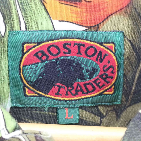 ボストントレーダーズ BOSTON TRADERS 花柄アロハシャツ メンズ import:L