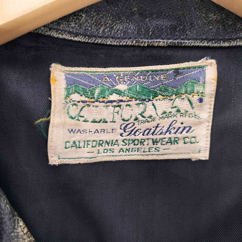 CALIFORNIAN 50~60s GOATSKIN ゴートスキン 棒TALON レザージャケット メンズ