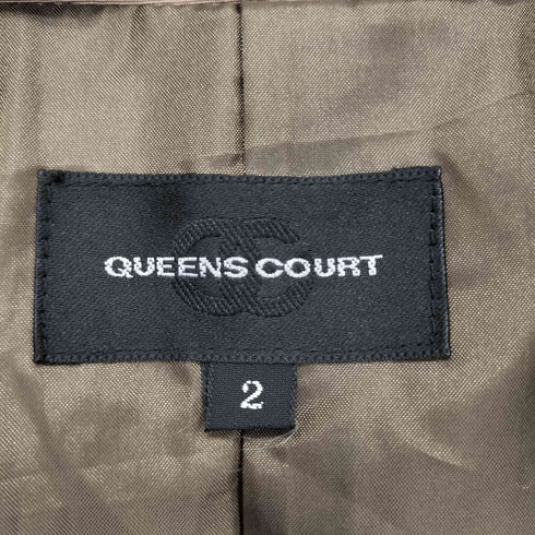 クイーンズコート QUEENS COURT ファー付き ショートダウンコート レディース JPN:2
