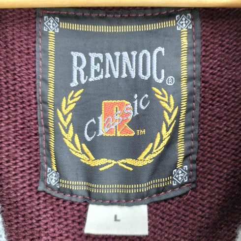 レノック RENNOC カレッジロゴワッペン カーディガン メンズ import:L