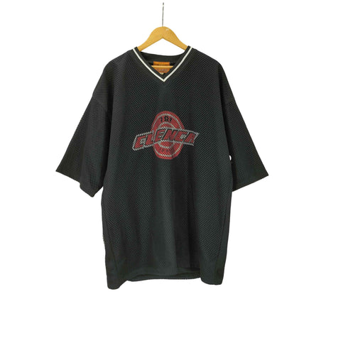 CLENCH 90-00S 701 両面 プリント S/S メッシュ レイヤード Vネック ゲーム シャツ メンズ XXL