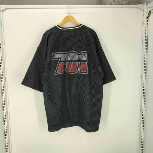CLENCH 90-00S 701 両面 プリント S/S メッシュ レイヤード Vネック ゲーム シャツ メンズ XXL