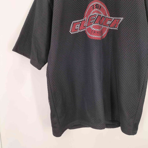CLENCH 90-00S 701 両面 プリント S/S メッシュ レイヤード Vネック ゲーム シャツ メンズ XXL