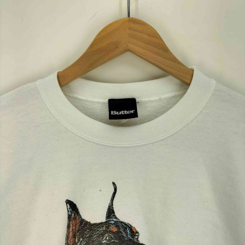 バターグッズ BUTTER GOODS USA製 Doberman Print Sweatshirt クルーネックスウェット メンズ import:L