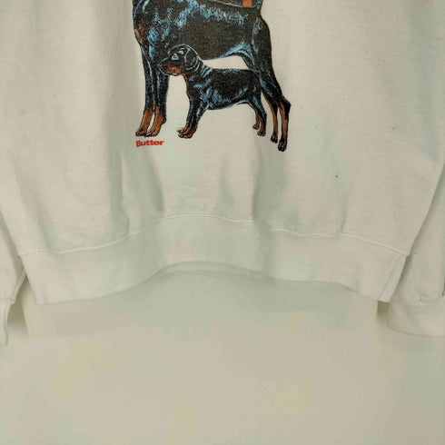 バターグッズ BUTTER GOODS USA製 Doberman Print Sweatshirt クルーネックスウェット メンズ import:L