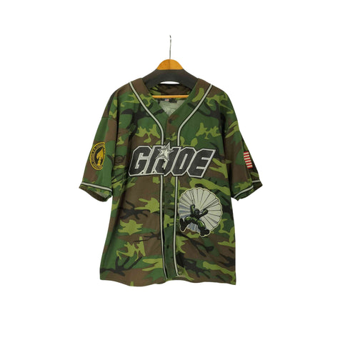 G.I.Joe GIJOE 90-00S SPECIAL FORCES アーミー 星条旗 刺繍 カモ 迷彩 ナンバリング 1 S/S ゲーム シャツ メンズ import:XL