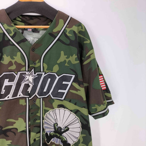 G.I.Joe GIJOE 90-00S SPECIAL FORCES アーミー 星条旗 刺繍 カモ 迷彩 ナンバリング 1 S/S ゲーム シャツ メンズ import:XL
