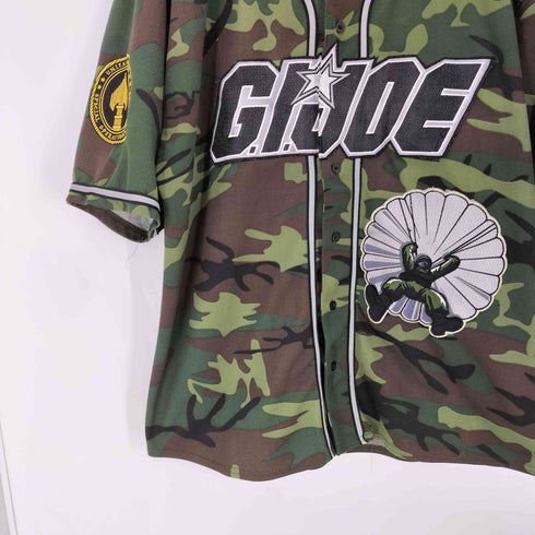 G.I.Joe GIJOE 90-00S SPECIAL FORCES アーミー 星条旗 刺繍 カモ 迷彩 ナンバリング 1 S/S ゲーム シャツ メンズ import:XL