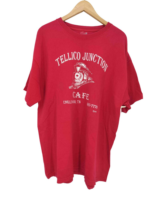 Tellico Junction Cafe プリント クルーネック 半袖 Tシャツ メンズ