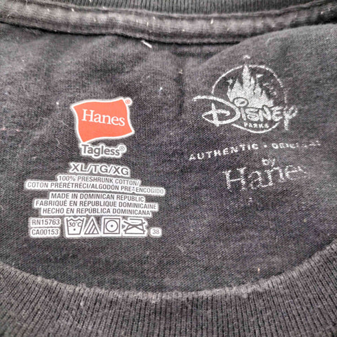 ヘインズ Hanes ボディ テーマパーク キャラクター テキスト プリント S/S Tシャツ メンズ import:XL