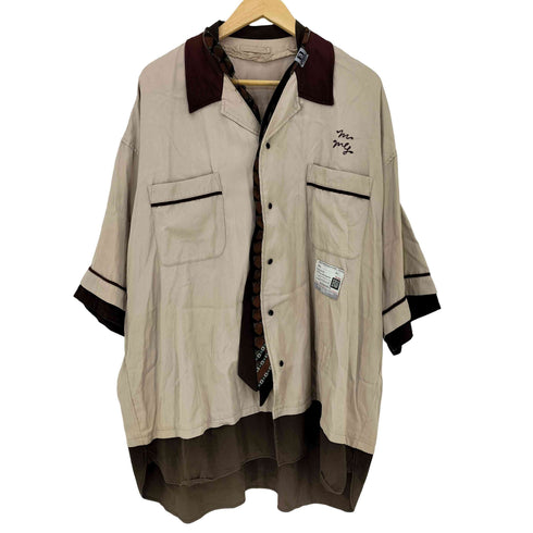 メゾンミハラヤスヒロ Maison MIHARA YASUHIRO 23ss Mix layered bowling shirt メンズ JPN:48