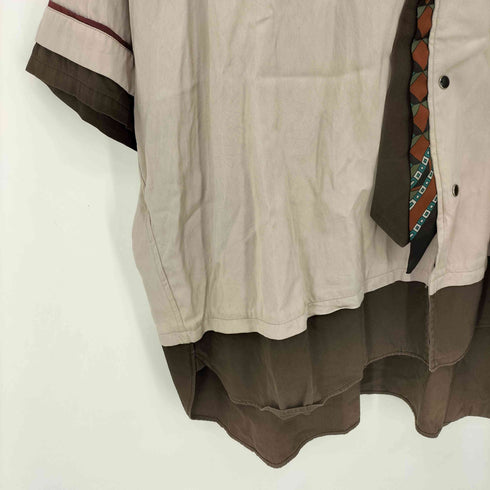 メゾンミハラヤスヒロ Maison MIHARA YASUHIRO 23ss Mix layered bowling shirt メンズ JPN:48