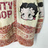 BETTY BOOP キャラクターワッペン ジップアップ ニット カーディガン メンズ M